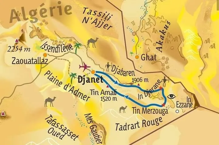 Algeria nel deserto del Tadrart e Tassili N'Ajj